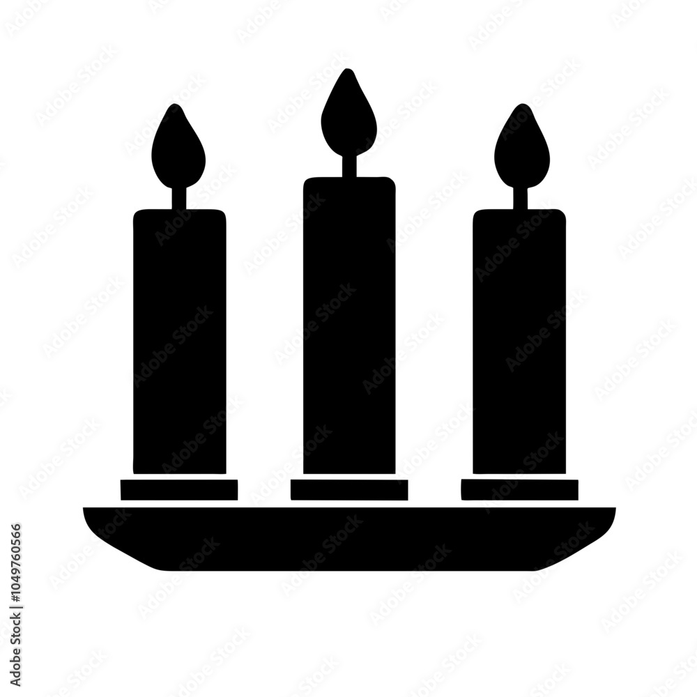 Icon of a candle holder designed to hold candles Icon of a candle holder designed to hold candles