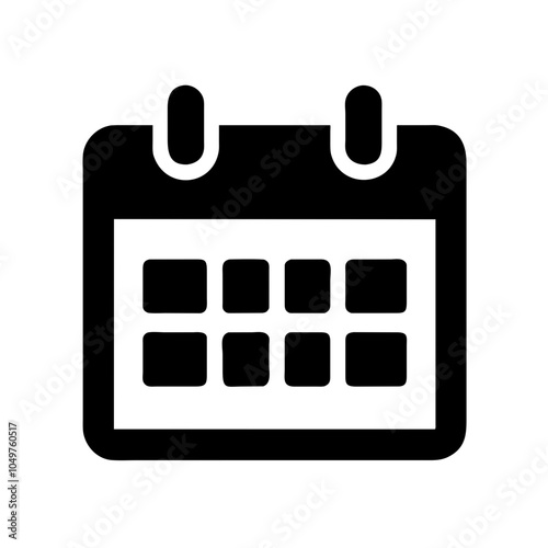 Icon of a calendar to represent time management and scheduling