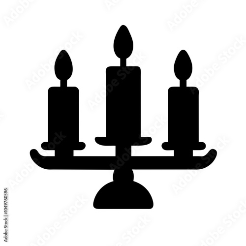 Icon of a candle holder designed to hold candles