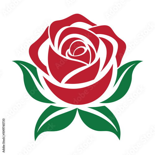 red rose logo icon vector design