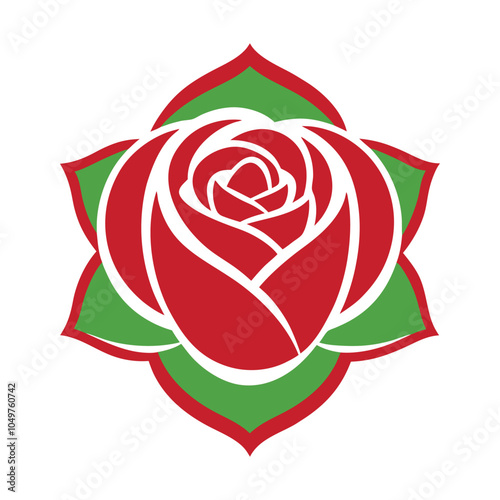 red rose logo icon vector design