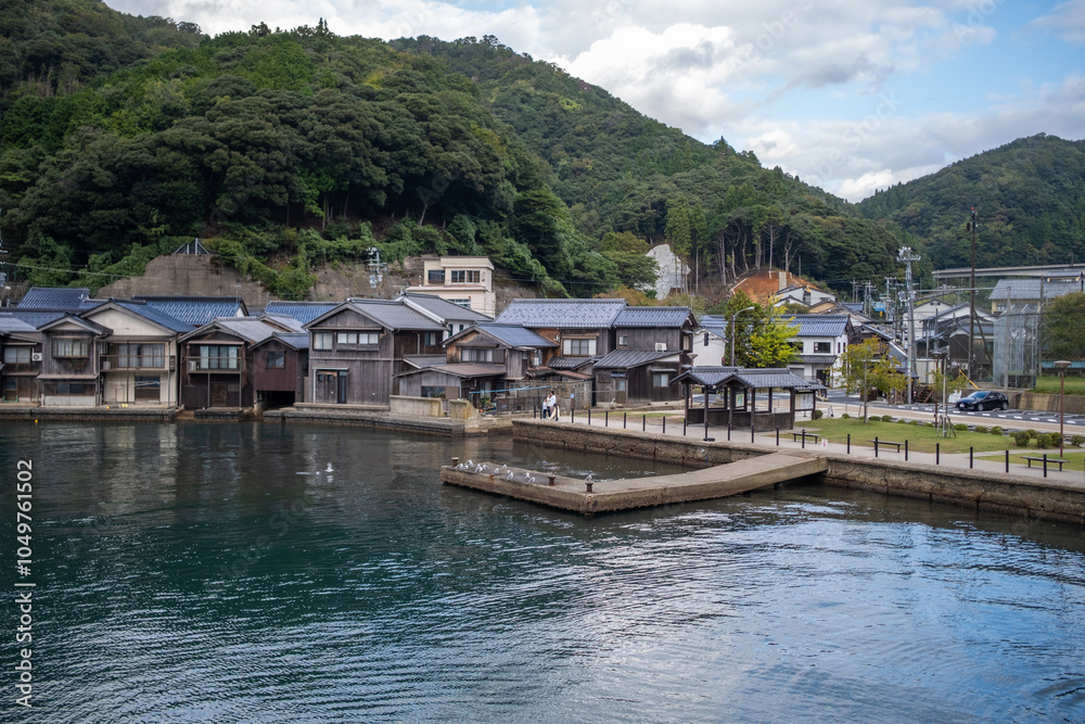 Ine Fishing Village, is famous for its unique funaya, or boat houses. These wooden buildings sit right on the water and serve as both dock and home for the fishermen