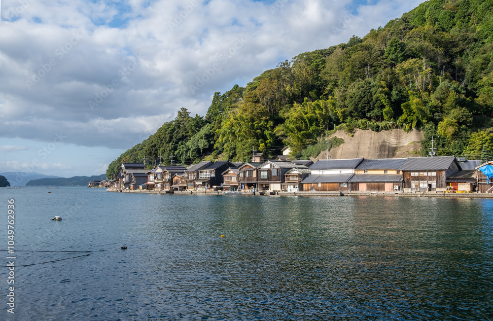 Ine Fishing Village, is famous for its unique funaya, or boat houses. These wooden buildings sit right on the water and serve as both dock and home for the fishermen