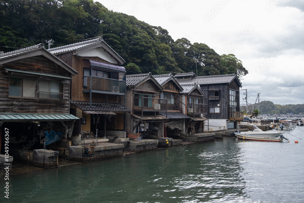 Ine Fishing Village, is famous for its unique funaya, or boat houses. These wooden buildings sit right on the water and serve as both dock and home for the fishermen