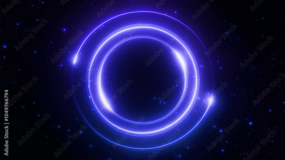 Fototapeta premium 宇宙に煌めく星と光線 生成AI、generated by AI） 