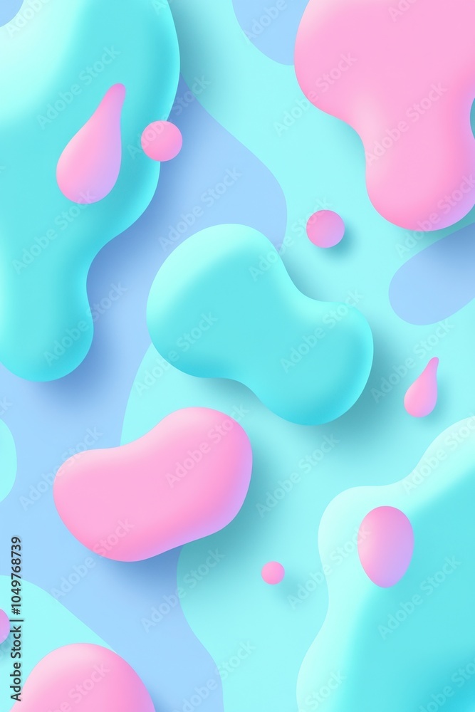 Fototapeta premium Abstract Pastel Fluid Shapes