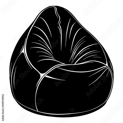 bean bag chair on white