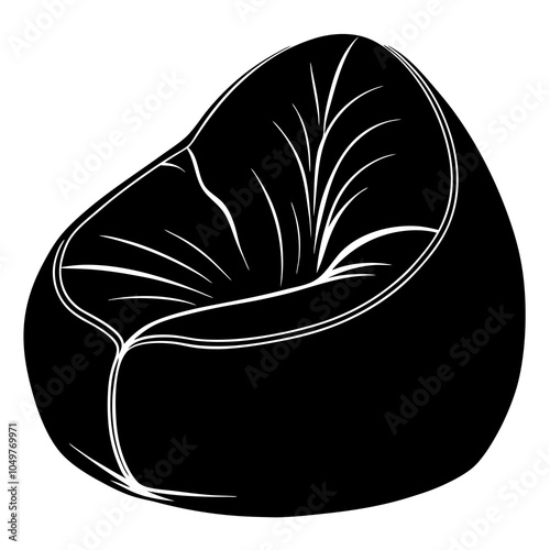 bean bag chair on white