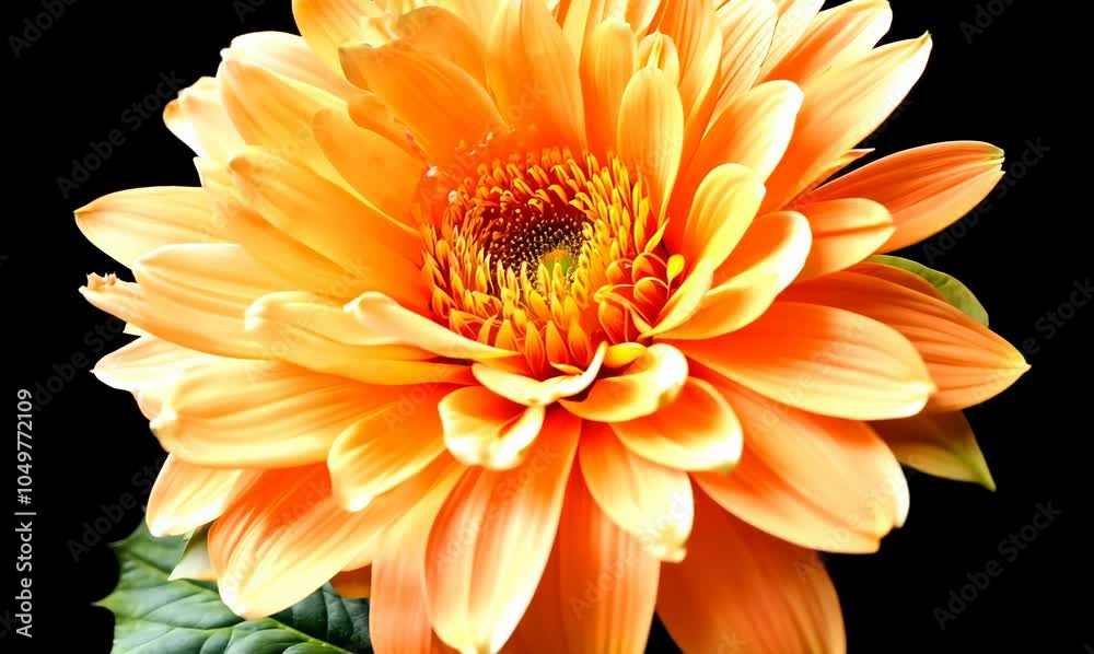 the beauty of an orange dahlia: time lapse of a flower bloom the beauty of an orange dahlia: time lapse of a flower bloom