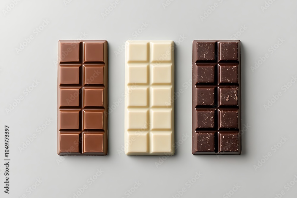 Set of white blank packaging for a chocolate bar with brown and beige colors, top view isolated on a grey background mockup template design
Set of white blank packaging for a chocolate bar with brown and beige colors, top view isolated on a grey background mockup template design