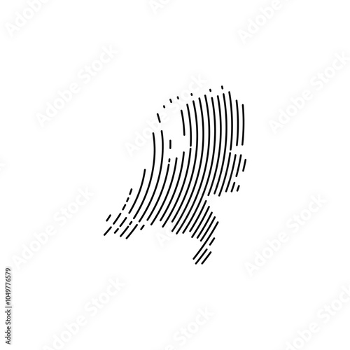 netherlands country map curved line border vector icon illustration