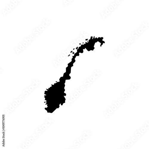 norway country map border vector icon illustration