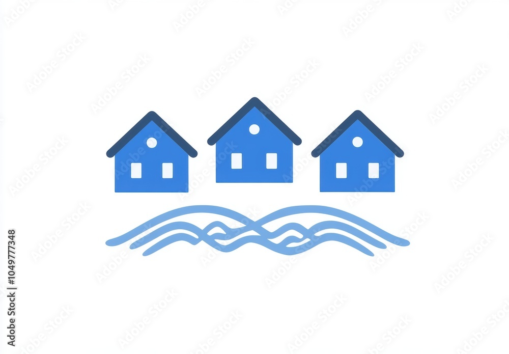 Three Houses by the Water. Three Houses by the Water.