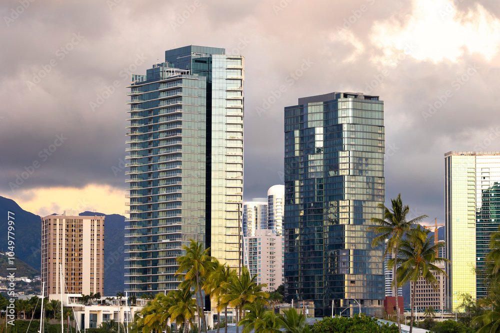 Ward Village Towers in Kaka'ako, Honolulu, O'ahu, Hawai'i Ward Village Towers in Kaka'ako, Honolulu, O'ahu, Hawai'i