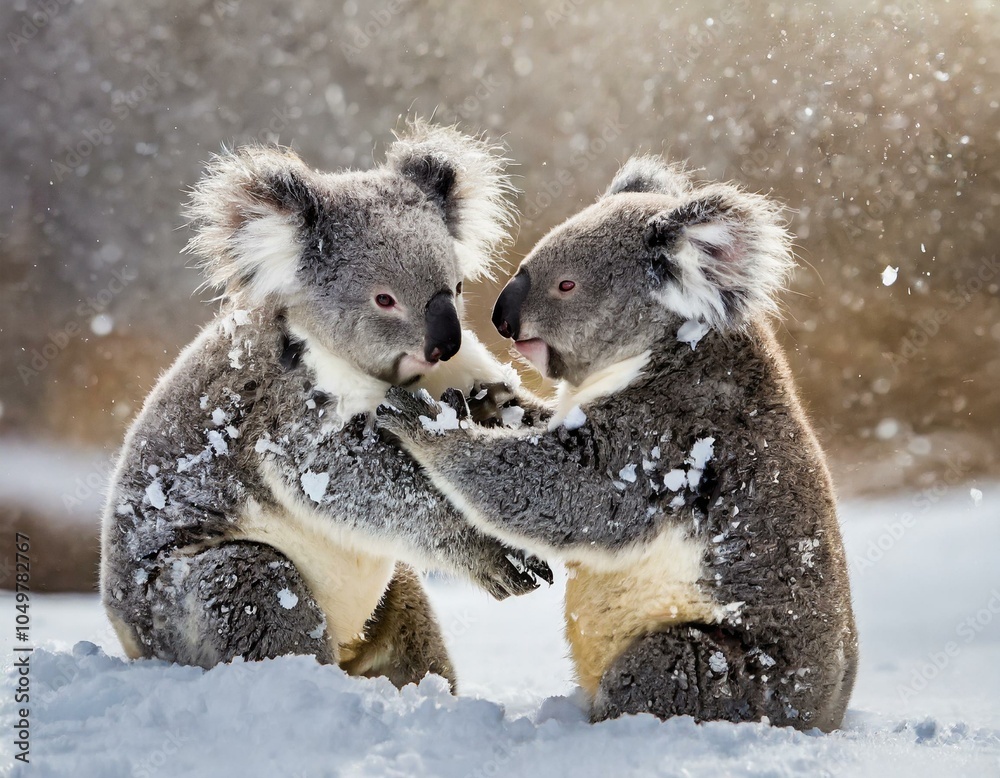 Obraz premium Mitten im Schnee