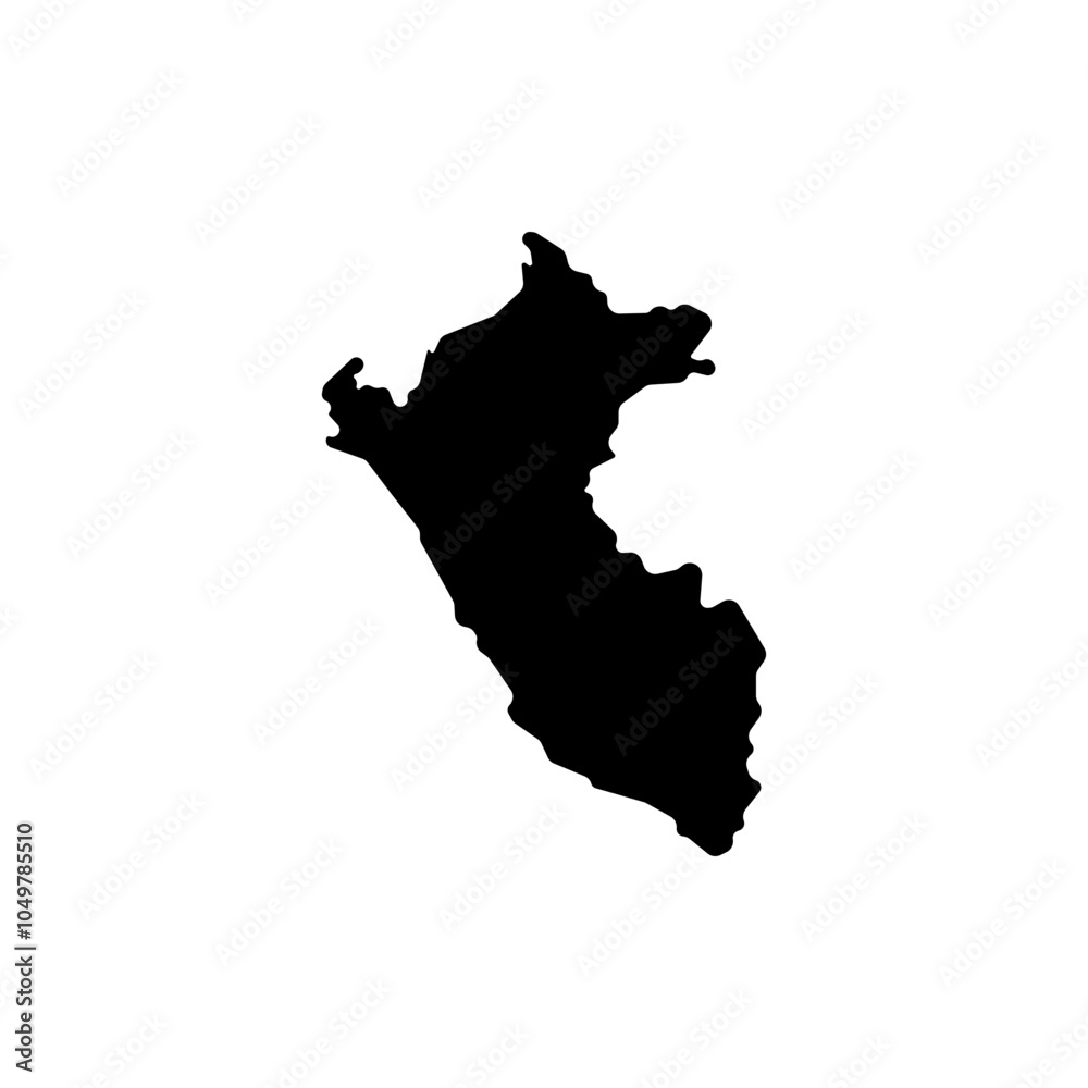 peru country map border vector icon illustration peru country map border vector icon illustration