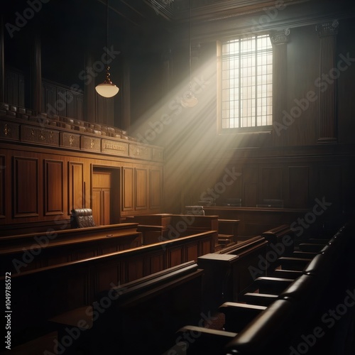 Sunlight Beams into Courtroom photo