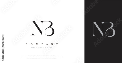Initial NB Logo Design Vector 