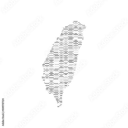 taiwan country map tech border vector icon illustration