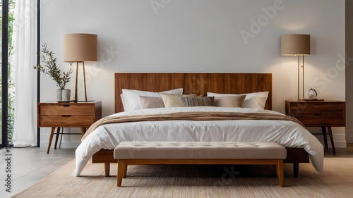 bedroom with bed and pillows