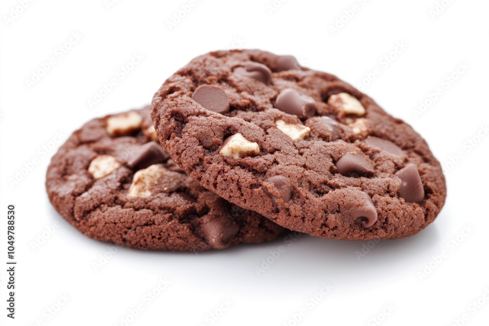 Stack of Delicious Chocolate Chip Cookies on White Plate Stack of Delicious Chocolate Chip Cookies on White Plate