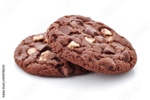 Stack of Delicious Chocolate Chip Cookies on White Plate