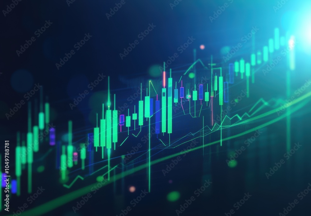 Naklejka premium Stock Market Growth.
