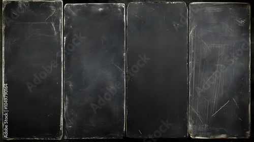 Scratched Black Surface Texture Background