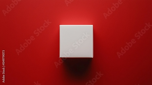 White Gift Box with Red Accents