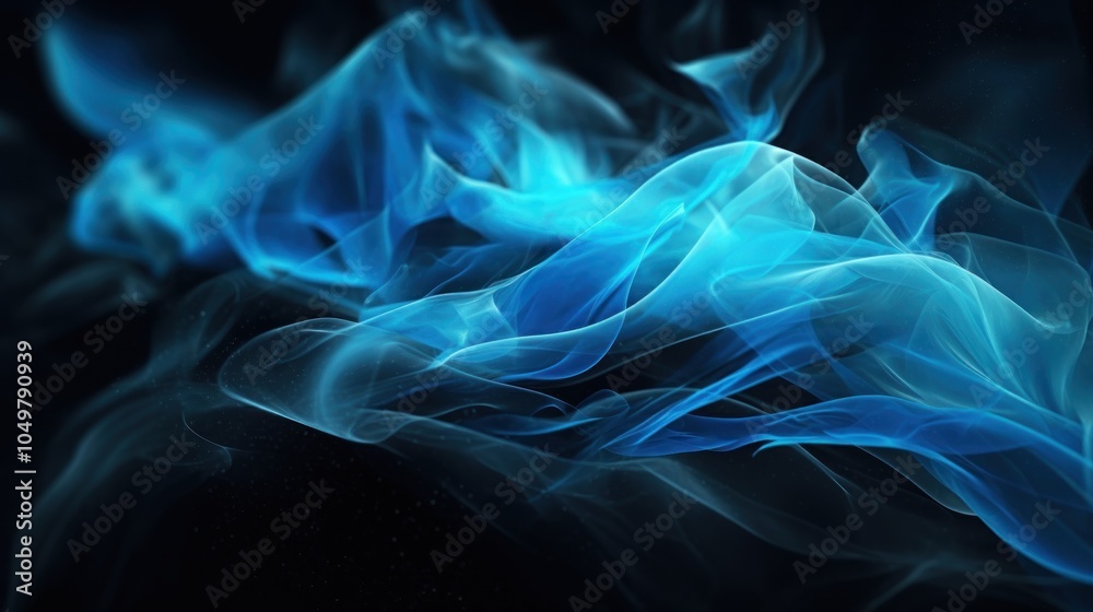 Obraz premium Abstract Blue Smoke