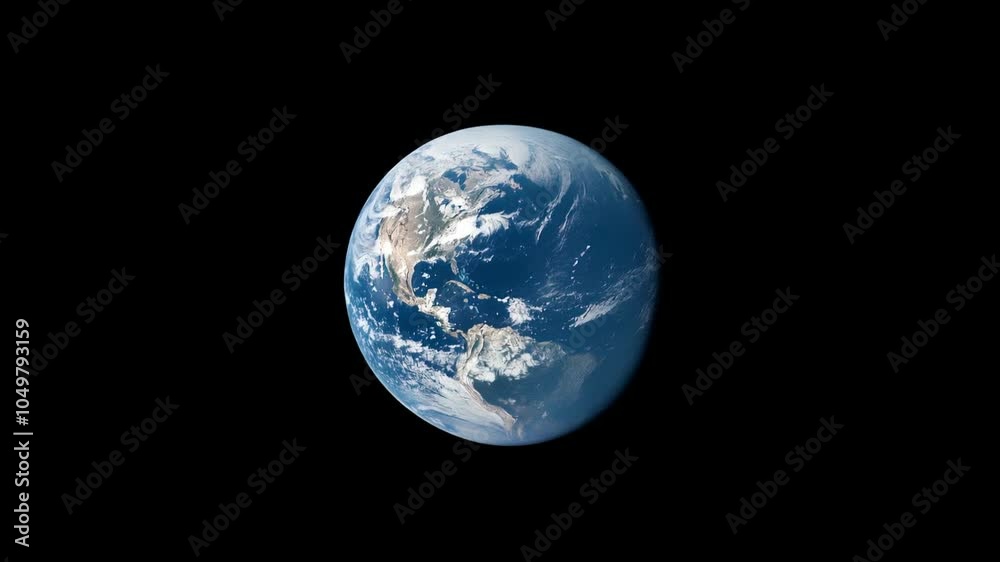 Moving video of the planet Earth seen from space, spinning on its axis Moving video of the planet Earth seen from space, spinning on its axis