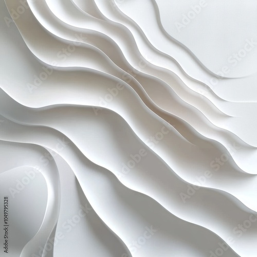 White Abstract Waves.