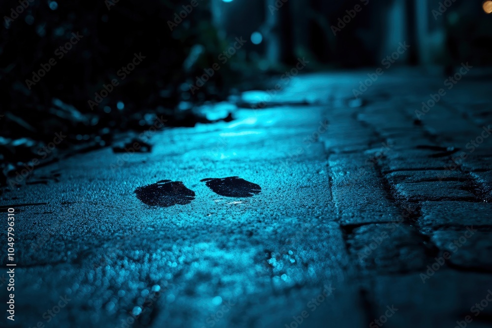 Dark crime scene background - generative ai Dark crime scene background - generative ai