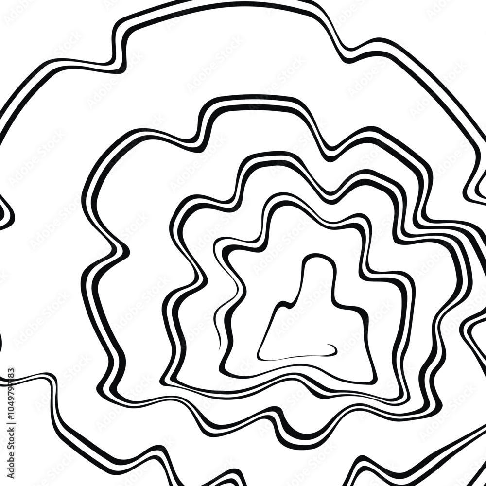 Swirl hypnotic black and white spiral. Monochrome abstract background. Vector flat geometric illustration.Template design for banner, website, template, leaflet, brochure, poster Swirl hypnotic black and white spiral. Monochrome abstract background. Vector flat geometric illustration.Template design for banner, website, template, leaflet, brochure, poster