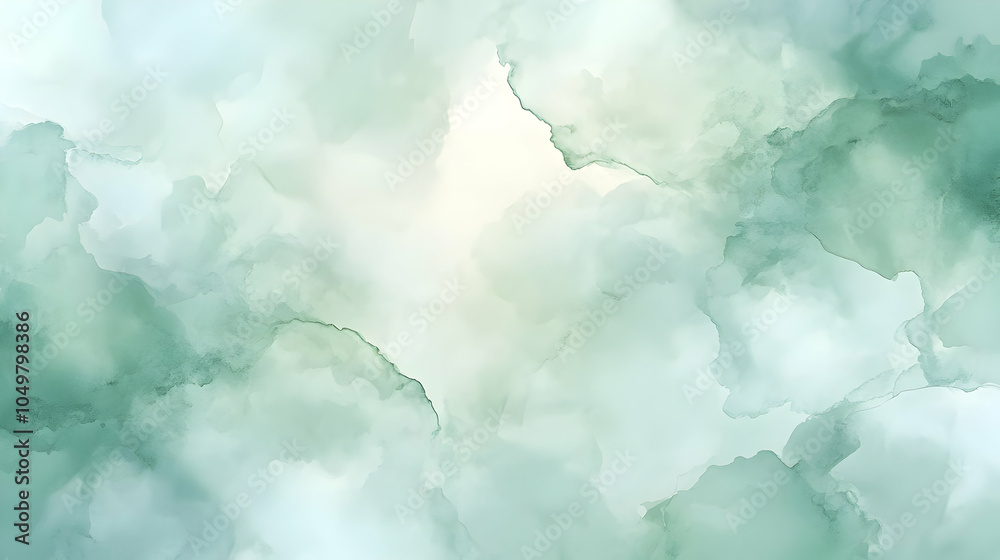 Fototapeta premium Abstract Green Watercolor Background