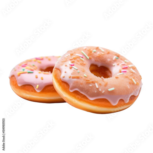 Single sugar-topped donut, ideal for dessert and snack visuals