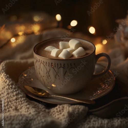 cup of chocolate with marsmellow