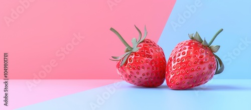 Bright ripe juicy strawberr...