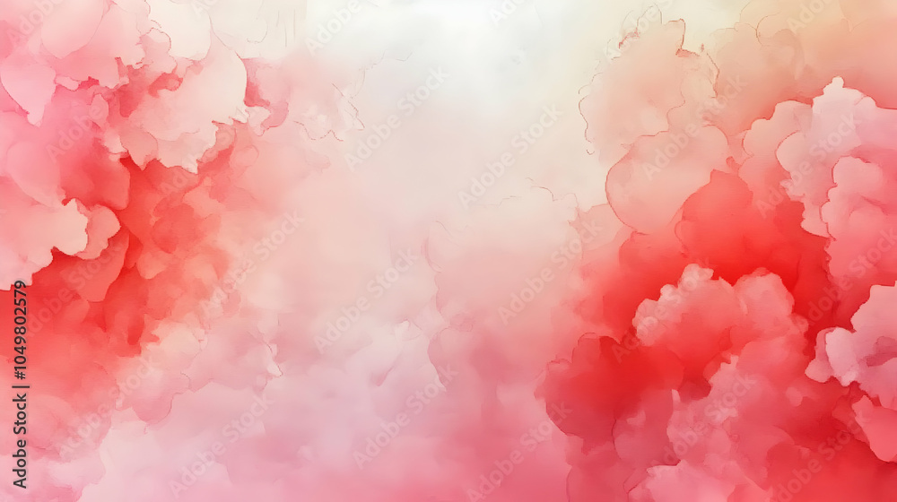 Abstract Watercolor Background - Pink and Red Abstract Watercolor Background - Pink and Red