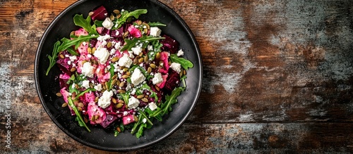 Flat lay of salad featuring...
