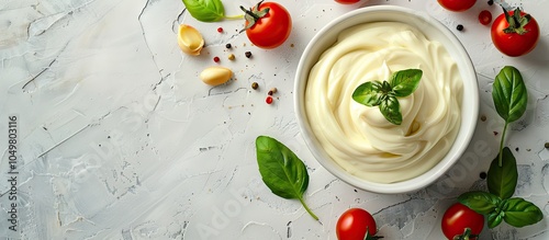 Mayonnaise sauce and ingred...