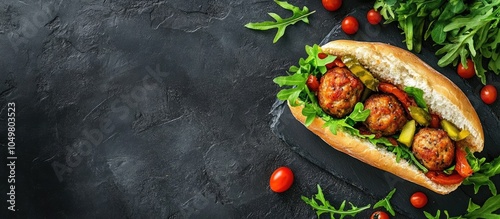 meatballs sandwich snack co...