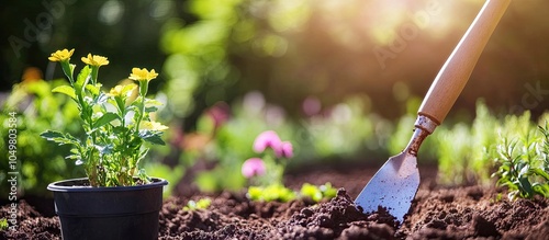 Gardening involves planting...