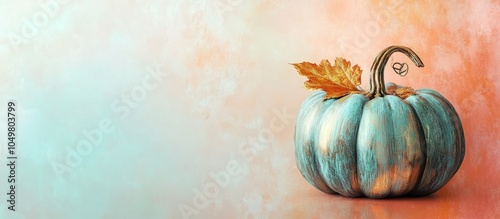 A beautifully painted pumpk...
