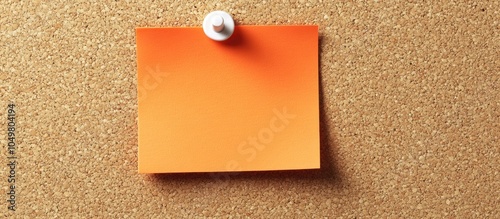Blank orange paper note att...