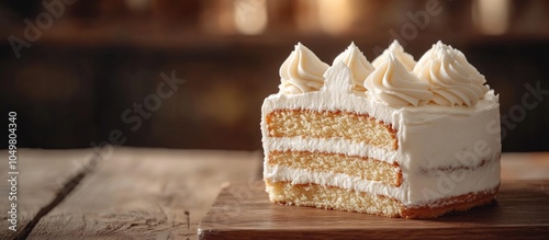 Whole milk cake with vanill...