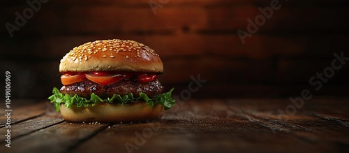 delicious burger. with copy...