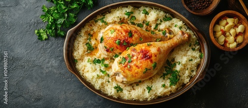 Cooked chicken without garn...