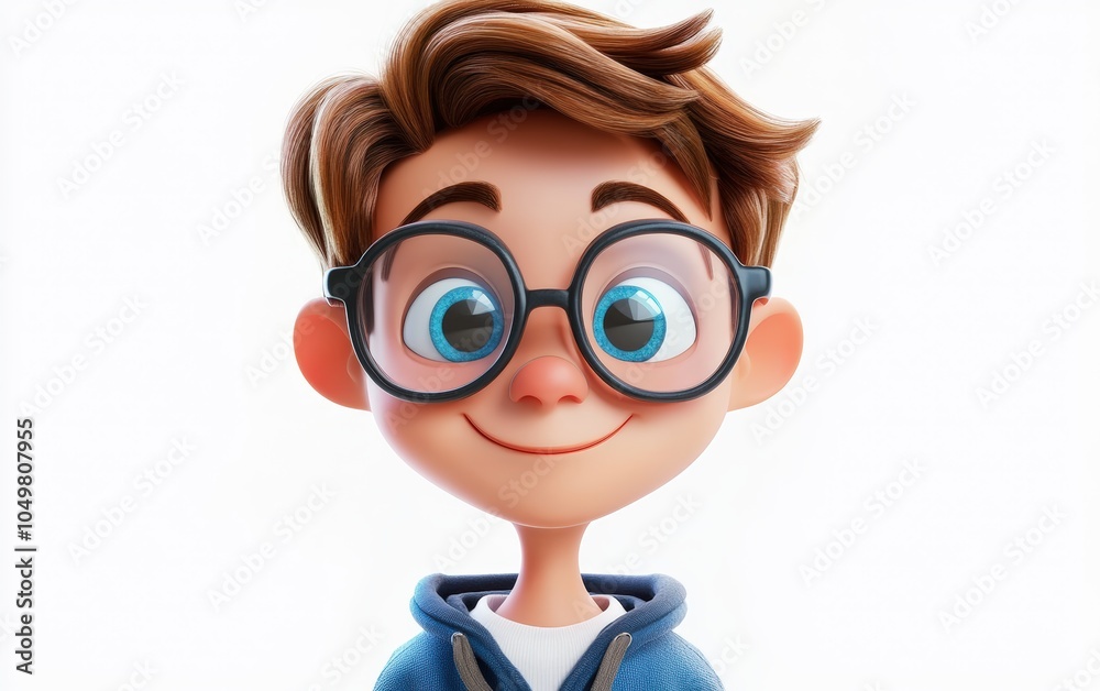 3d funny cartoon boy personage isolated stock photo on white background 3d funny cartoon boy personage isolated stock photo on white background