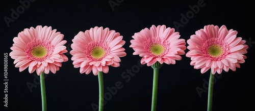Blooming four gerbera bloss...